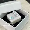 Suministro Directo de Fábrica de Pendientes Florales Brillantes en Forma de Corazón Accesorios Circonita Piedra Suelta Diseño de Nicho Versátil Gradiente Coloridos
