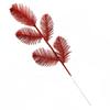 Nueva simulación transfronteriza polvo de oro plástico 40cm adornos decorativos de Navidad simples 5 piezas de hojas de polvo de oro