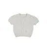 Ropa infantil Nuomi Wanzi, suéter de punto para niñas, nuevo estilo otoño e invierno, suéter de manga corta abullonada, top retro de capas