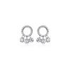 Ailuoqi Plata S925 Estilo Coreano Anillo Fresco y Simple Aretes Geométricos Aretes Femeninos de Diamantes con Borla G7515
