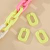 Fivela de Abertura de Corrente de Acrílico 25*17mm em Forma de U Fivela de Corrente Colorida Acessórios de Joalheria DIY Personalizados Feitos à Mão para Crianças