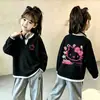 Nueva Ropa de Primavera y Otoño para Niñas Elegante Camiseta de Punto Waffle de Manga Larga Falsa de Dos Piezas para Bebés Capa Base Casual Moderna