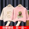 Camiseta Térmica de Cuello Alto Medio para Niños, Primavera, Otoño e Invierno, Engrosada, Doble Cara Cepillada, Cálida, Manga Larga, de Terciopelo, para Niños y Niñas