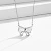 Collar original de plata de ley s925 para mujer, diseño de torno CNC, cadena de lazo elegante, colgante, moda, todo a juego, collar de alta calidad