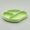 Juego de Vajilla de Silicona Juego Completo Plato Separador Plato de Cena Infantil Babero Plato de Cena del Bebé Comida Complementaria Suministros Maternos e Infantiles