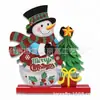 Adornos de Madera Decorativos Muñeco de Nieve de Pie Decoración para Fiesta Navideña Manualidades