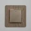 Protector de Pegatina para Interruptor Enchufe Luz Estilo Chino Moderno Simple Madera Decoración Sin Lavar Cubierta Decorativa Interruptor Simple Doble