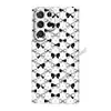 Más vendidos en Japón y Corea: Funda de teléfono elegante, minimalista y única de puntos blancos y negros con un diseño de lazo para el S25+ y el Galaxy S26