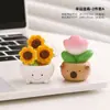 Adorno de Escritorio de Planta de la Fortuna para Estaciones de Trabajo de Mujeres, Decoración de Computadora, Herramienta para Mejorar el Ánimo y la Estabilidad Emocional