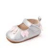 Zapatos Nuevos de Princesa para Primavera y Verano, Velcro con Moño, Zapatos para Bebé, Suela de Goma Antideslizante, Zapatos para Niños Pequeños
