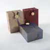 Nueva Caja de Joyas Caja con Hebilla de Madera Colgante Estilo Pluma Caja de Almacenamiento para Regalos Caja de Brocado Retro Embalaje para Adornos Wenwan