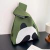 Bolsa de Panda Linda Hecha a Mano de Punto Versátil Personalidad de Mujer Versátil Bolsa Tejida de Punto Bolso de Mano Bolso Tote Bolsa de Mujer