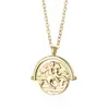 Amazon Luna Dorada Estrella León Ojo Maligno Colgante Collar Cadena de Clip Europea y Americana Medalla Regalo de Cumpleaños