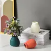 Jarrón de Plástico Creativo Nórdico Decoración para Sala de Estar en Casa Flor Seca Arreglo Floral Resistente a Caídas Cerámica de Imitación Transfronterizo Caliente Jarrón