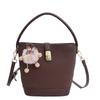 Bolsa Retrô de Camurça Feminina 2025 Nova Outono e Inverno Coreana Casual Bolsa Balde Moda Transversal de Ombro Único
