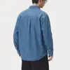 Camisa de trabajo retro americana 2026, estilo old money, prenda exterior de alta gama para hombre, camisa casual holgada y versátil de manga larga, algodón