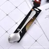 Acero Inoxidable Mango Europeo Simple Vajilla Seis Piezas Cuchillo, Tenedor y Cuchara Simple Vajilla de Restaurante Juego Juego de Regalo
