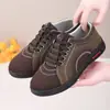 Zapatos de Tela de Old Beijing para Primavera y Otoño Zapatos Individuales para Mujer Transpirables Casuales Planos Zapatos para Mamá Suela Suave Antideslizante Zapatos para Caminar de Mediana Edad Dropshipping