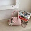 Bolso de Mano Cuadrado Pequeño Estilo Coreano de Moda de Este Año para Mujer, Bolso de Hombro Nuevo de Verano 2026 con Lunares y Bloques de Color, Bolso Cruzado para el Trabajo