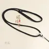 Nuevo Hebilla de Seguridad Tejida Simple Colgante de Jade Dorado Collar con Cordón de Adorno de Jade Ajustable Venta al por Mayor