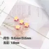 Cuentas Espaciadoras de Flor de Cinco Pétalos, Accesorios para Cadena de Teléfono Lacados, Pulsera de Cuentas, Llavero, Accesorios DIY de Aleación Colorida con Agujeros