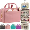 Neceser de Viaje para Mujer, Organizador de Maquillaje Multifuncional Colgante con Bolsillos Transparentes y Compartimentos