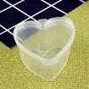 Caja de embalaje transparente simple en forma de corazón de durazno 45 ml transparente con tapa DIY pudín delgado sellado plástico PP