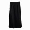 Falda Glaseada de Lyocell Verano 2025 Nueva Cintura Alta Elegante Adelgazante Combinable Impermeable Vestido Línea A Elegante