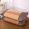 Funda de almohada de esterilla de verano seda de bambú seda helada juego de almohadas de ratán veteado de madera fresco de verano juego de almohadas de seda de bambú precio uno