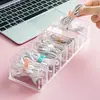 Caixa Organizadora de Armazenamento com Compartimento Transparente Caixa Organizadora de Cabos de Dados Carregador Caixa de Armazenamento para Material de Escritório de Mesa Caixa de Armazenamento de PET