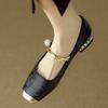 Zapatos Mary Jane Estilo Chino Nuevo Guofeng 2025 Primavera y Verano Nuevos Retro Combinan con Todo Zapatos Franceses de Boca Baja Ligeros Dopamina
