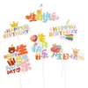 Decoraciones para pastel de cumpleaños de niños de moda roja te desean un feliz cumpleaños tarjeta de oso adorno para hornear