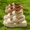 Sandalias de Playa Estilo Nuevo Verano 2026 con Sensación de Caminar sobre las Nubes, Sandalias para Mujer de Exterior Antideslizantes con Velcro y Hebilla de Doble Uso, Suela Gruesa