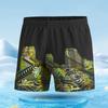 Novos calções de banho masculino adulto boxer moda impressão laser de secagem rápida anti-constrangimento praia termas calções de banho atacado