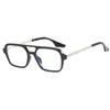 Gafas de Sol Huecas de Doble Puente para Hombre, Estilo Nuevo, Mismo Estilo que Chen Linnong y Song Yanfei, Gafas de Sol Cuadradas con Forma Cóncava de Celebridad de Internet Retro para Mujer