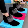 Botines de Gamuza Nobuk Piel Moda Invierno 2025 Puntera Redonda Tacón Bajo Forro de Lana Cálidos Botas de Algodón Botas para Mujer