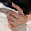 Nuevo anillo de diamantes de plata esterlina 999 para mujer, diseño de nicho de lujo ligero INS, anillo fino de moda coreana, europea y americana