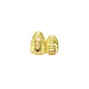 Amazon Transfronterizo Hip-Hop Conjunto Doble Relieve de Calavera Brackets de Diente de Oro Accesorios Dentales Electroplateados Auténticos Decoración Dental Falsa de Moda Personalizada para Mujeres
