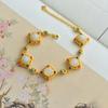 Pulsera de jade hetiano con incrustaciones en plata de ley 925, estilo marea nacional chino, HTYH042