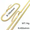 Stock de fábrica Acero de Titanio Estilo Indiferente Plano Suave Cadena de Hueso de Serpiente Conjunto Collar de Clavícula Oro 18k Cadena de Hueso de Serpiente Joyería para Mujer