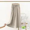 Pantalones Casuales de Secado Rápido para Mujer, Estilo Delgado de Verano, Nuevo Modelo 2026, Pantalones Casuales de Seda Helada Frescos de Pierna Ancha Rectos para Uso al Aire Libre