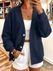 Bestseller Transfronterizo de Amazon 2026: Sudadera para Mujer Estilo Europeo y Americano, Cárdigan Casual de Manga Larga Botones Color Sólido para Otoño e Invierno