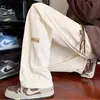 Nuevos pantalones casuales para hombre 2026, pantalones rectos de moda para otoño e invierno, pantalones deportivos de corte holgado, pantalones de pierna ancha de punto gofrado a la moda