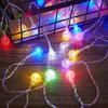 Luzes LED coloridas para acampamento ao ar livre barraca atmosfera de acampamento luzes decorativas Cordão de luzes de bola LED Cordão de luz para tenda de dossel atacado