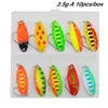 Set de señuelos para trucha, 10 piezas, jigs metálicos de 3 g/5 g para pesca de lucio y trucha, aparejos