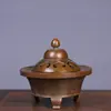 Incensário Sugong de Cobre Puro Ruyi de Três Pernas para Uso Doméstico, Ornamento Clássico Antigo, Incenso, Incenso de Sândalo, Coleção Antiga para Uso Doméstico