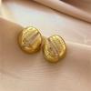 Pendientes de Aro Redondos Lisos de Verano Uilz Moda Transfronteriza Europeos y Americanos con una Textura Única, Estilo Vintage, Pendientes Versátiles para Mujer