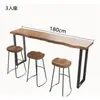 Mesa de bar de madeira maciça, mesa de pernas altas, mesa de lazer, mesa de lanche para café e chá de leite, montada na parede, simples, para uso doméstico, mesa de jantar longa