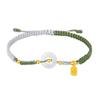 Pulsera de Plata de Ley S925 de Paz y Prosperidad para Mujer con Carácter de Fortuna, Pulsera de Jade Blanco, Joyería al por Mayor de Nuevo Estilo Chino