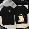Camiseta de Verano para Hombre y Mujer Animación Nueva Algodón Dibujos Animados Top Manga Corta